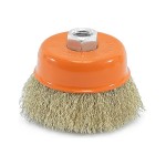 Щетка-крацовка чаша 75мм, М14,латунная витая проволока 0,5мм MD-STARS Щетка-крацовка чаша 75мм, М14,латунная витая проволока 0,5мм MD-STARS