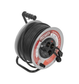 Удлинитель силовой на мет.катушке СУ-3*2,5КГ-50/3 (выкл,4роз IP44) Ресанта