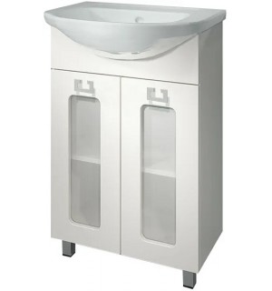 Тумба+умыв. Витраж 55*82,5*44,5см + умыв. Уют 55 Церсанит