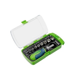 Отвертки реверсивные+биты,41пред РН+РZ+H+T CrV 2к рукоятка СИБРТЕХ