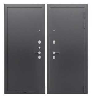 Дверь мет. Прагматик 9см (860R) правая Букле Графит/Галеон Хром/БОН 93 Шток Хром