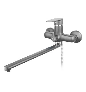 Смеситель для ванны RUSANT картридж d35,излив L-образный 35см,ручка,хром