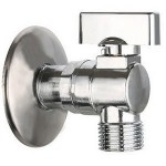 Кран шар. Угловой 1/2" х3/4" матовый хром GANZER