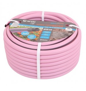 Шланг поливочный ПВХ армир. 1/2 25м ЖУК FLY PINK трехслойный