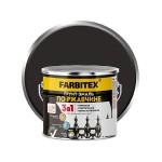 Грунт-эмаль по ржавчине 3в1 черная 2,7кг FARBITEX/