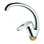 Смеситель д/кухни KORONA  DK-5710-740 боковой Утка,гайка,карт 40мм