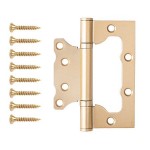 Петля 100*75*2,5-B2-GMS золото без врезки (2шт) CODE DECO