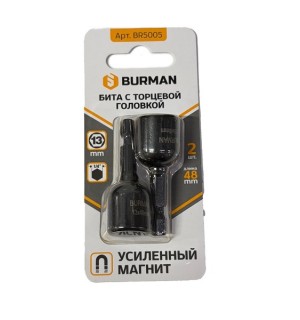 Бита кровельная 13мм усиленный магнит BURMAN уп2шт