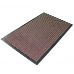 Коврик влаговпитывающ.ПВХ 50*80  ребристый  коричневый