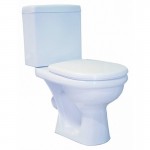 Унитаз-компакт Визит белый (армат+сиденье) косой выпуск г. Ворот. (Santeri)