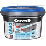 Затирка Ceresit 2кг серая СЕ  40 противогрибковая эластичная