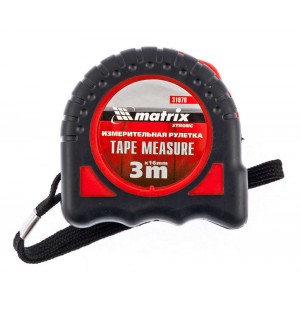 Рулетка 3м х 16мм, пластик. корпус Matrix 31016