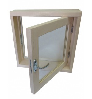 Окно для бани 40*40*100 СМ2 стекла ЛИПА