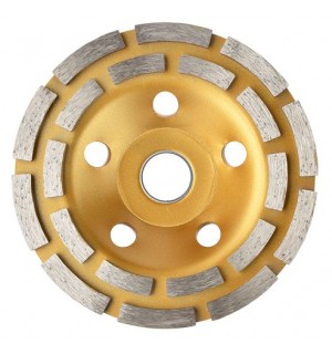 Чашка алмазная зачистная, 125 мм, двухрядная Вихрь