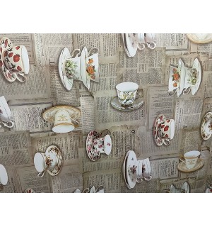Клеенка Декорама  039А тк /1,4м*20м/ газета