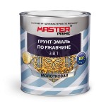 Грунт-эмаль по ржавчине 3в1 молотковая шоколадный 0,9л MASTER PRIME