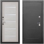 Дверь мет. ISOTERMA 11см (860L) левая серебро Лиственница беж Царга