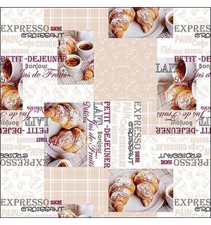 Клеенка Декорама  067А  н/тк /1,4м*20м/ кофе и круассаны
