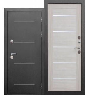 Дверь мет. ISOTERMA 11см (960R) правая серебро Лиственница беж Царга
