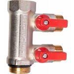 Коллектор НВ 1" 2х 3/4"с вентилями