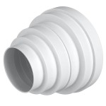 Соединитель для круглых воздуховодов универсальный D160/150/125/120/100/80мм эксцентриковый пластик