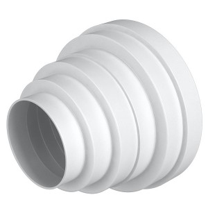 Соединитель для круглых воздуховодов универсальный D160/150/125/120/100/80мм эксцентриковый пластик