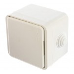 Розетка 1-м накладная 10А IP20 б/з бел