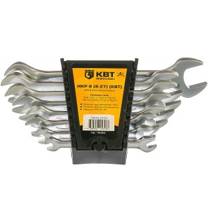 Набор гаечных рожковых ключей НКР-8 (8-27) КВТ 78365