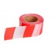 Лента сигнальная 75мм*200м бело-красная/24