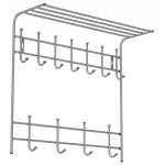 Вешалка д/одежды 11 крючков ВПТ11 с полкой мат сер