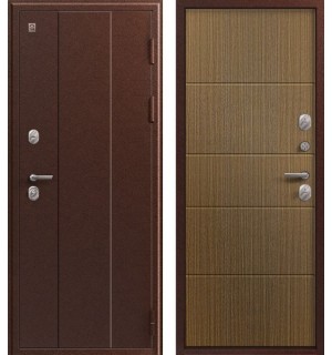 Дверь мет. Термо-100  (860R) прав Антик медь-миндаль рифленый
