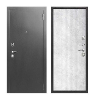 Дверь мет. NOVA (860R) правая серебро бетон снежный